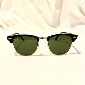 *PRISTINE* Ray-Ban Sunglasses Black + Gold w/ Original Case